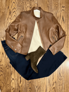 A Styling Session Explained Leather Jacket & Dark Wash Jeans