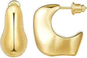 August Favorites From Our Nashville Personal Stylists Gold Teardrop Hoop Earrings