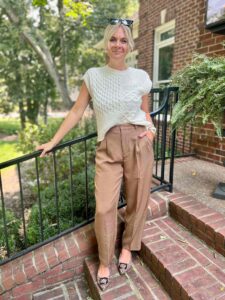 personal stylists share fall styled looks nashville stylists share styled looks for fall what to wear this fall fall trends how to wear pleated pants how to wear slacks this fall