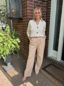 Nashville Personal Stylists: How To Wear Slacks Button-Up Shirt & Slacks Cardigan & Slacks