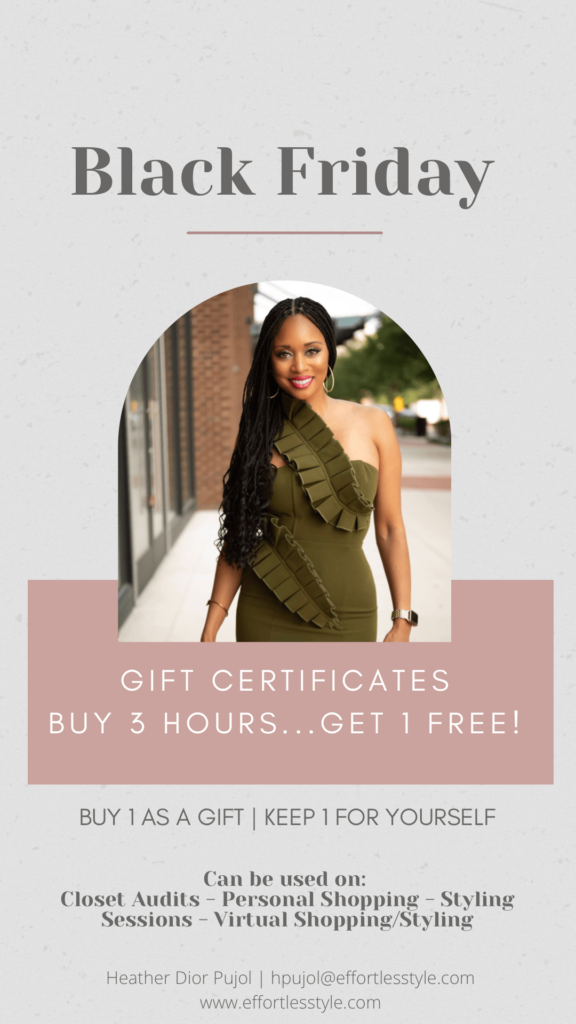 Effortless Style Black Friday Special Dallas Personal Stylist Heather Pujol Dallas Personal Shopping