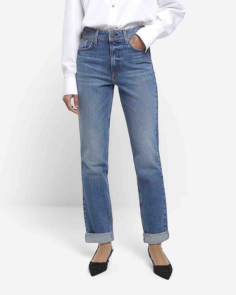 Five Things We Are Loving At River Island High Waisted Mom Jeans affordable trendy jeans Nashville stylists share affordable pieces for winter personal stylists share must have affordable pieces for winter what to buy for your winter closet the best affordable jeans