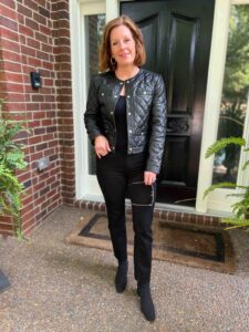 10 Ways To Wear A Bodysuit This Fall personal stylists share styled looks with bodysuits nashville stylists share style inspo for bodysuits Leather Jacket & Bodysuit & Black Jeans how to wear a bodysuit under a leather jacket personal stylists share style inspo for bodysuits nashville stylists share styled bodysuit looks how to wear a bodysuit with black jeans how to wear all black