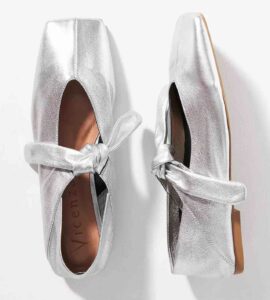 The Silver Shoe Trend Silver Bow Mary Jane