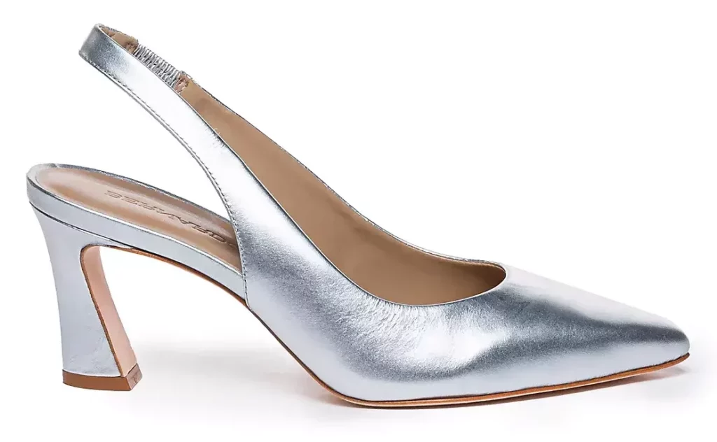 The Silver Shoe Trend Silver Slingback Pump the best silver shoes for fall nashville stylists share the best silver shoes personal stylists share their favorite silver shoes how to shop the silver shoe trend must have shoes for fall how to shop fall shoe trends personal stylists share favorite fall shoe trends pretty shoes for fall and winter versatile shoes for fall and winter The best silver pumps must have shoes for winter the best shoes for the holidays how to wear silver for the holidays