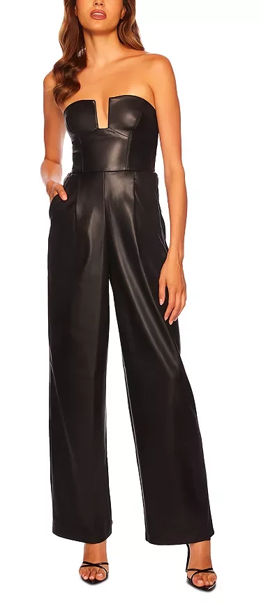 Faux Leather Jumpsuit Christmas party style inspiration personal stylists share holiday party style inspo what to wear for new years eve what to wear to a Christmas cocktail party