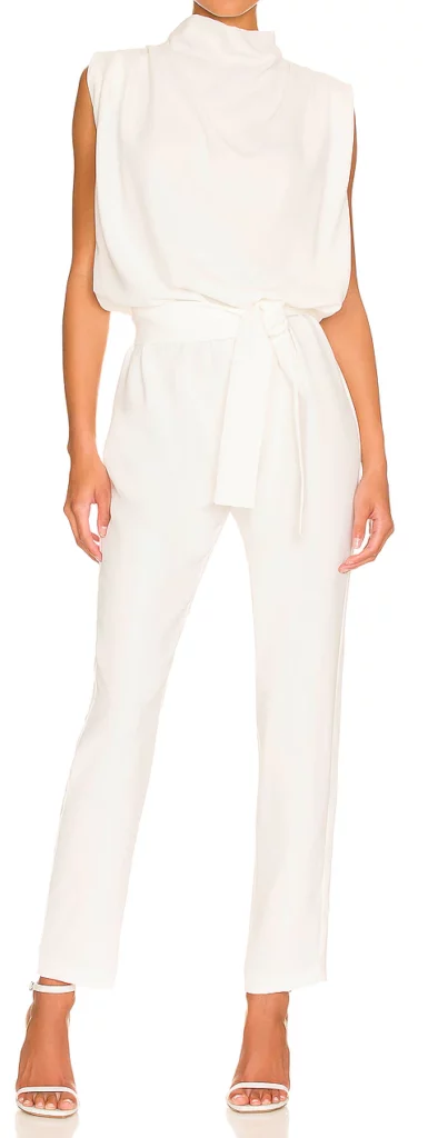 Ten Things We Are Loving For New Year's Eve At Revolve Split Back Jumpsuit what to wear for New Year's Eve how to wear white in the winter personal stylists share New Year's Eve style inspiration the best dressy pieces for your winter closet Nashville stylists share must have dressy pieces for winter 