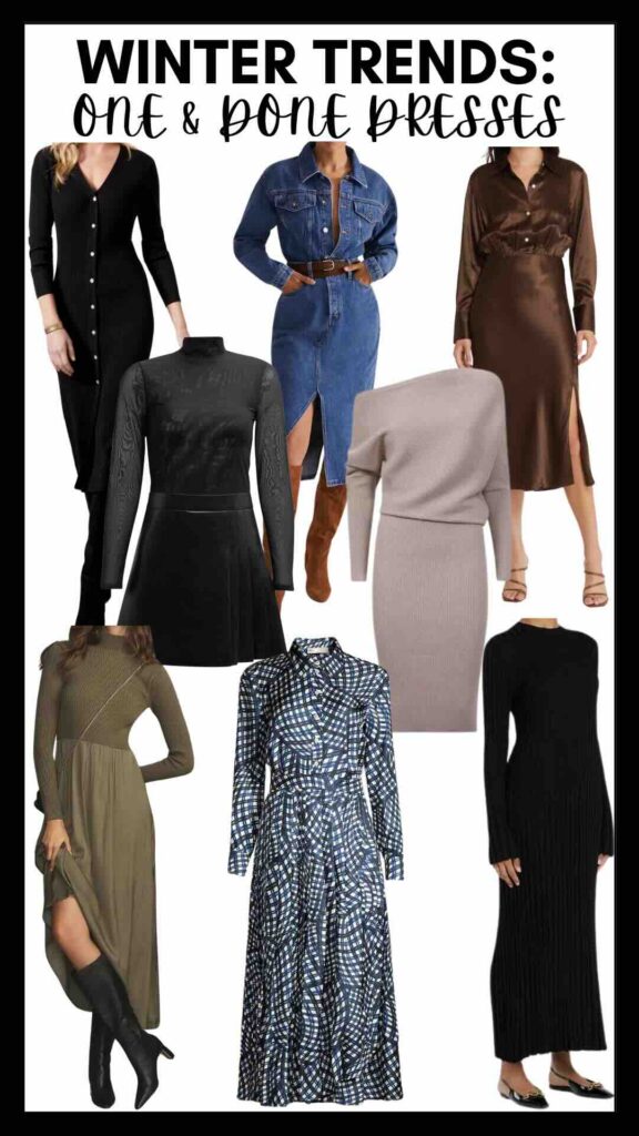 7 Trends For Your Winter Closet One & Done Dresses the one and done dress trend must have dresses for winter Nashville personal stylists share the best winter dresses nashville wardrobe consultants share must have winter dresses versatile dresses for winter