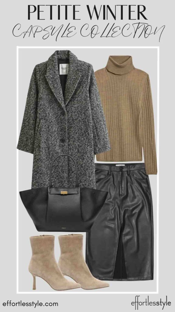 Topcoat & Turtleneck Sweater & Midi Skirt styling a long line coat with a midi skirt styling a turtleneck sweater styling a midi skirt styled looks with a longline coat styled look with a midi skirt styled look with a leather skirt pairing taupe shoes with a black skirt