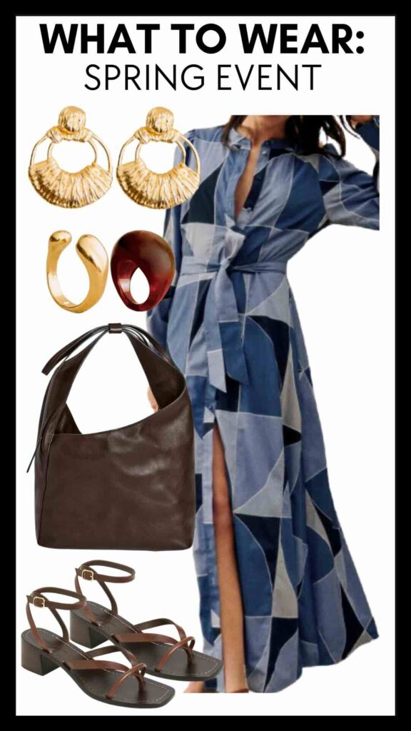 Long Sleeve Wrap Dress how to style a wrap dress how to accessorize a wrap Dress how to wear brown accessories