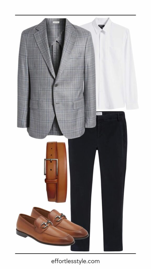 Nashville Stylist Tips For Men: What To Wear For A Business Travel Day Sport Coat & Slim Fit Chinos what to wear to work meetings spring style inspo for the guys spring outfits for the office what to wear to work mens workwear how to travel in style men's spring style