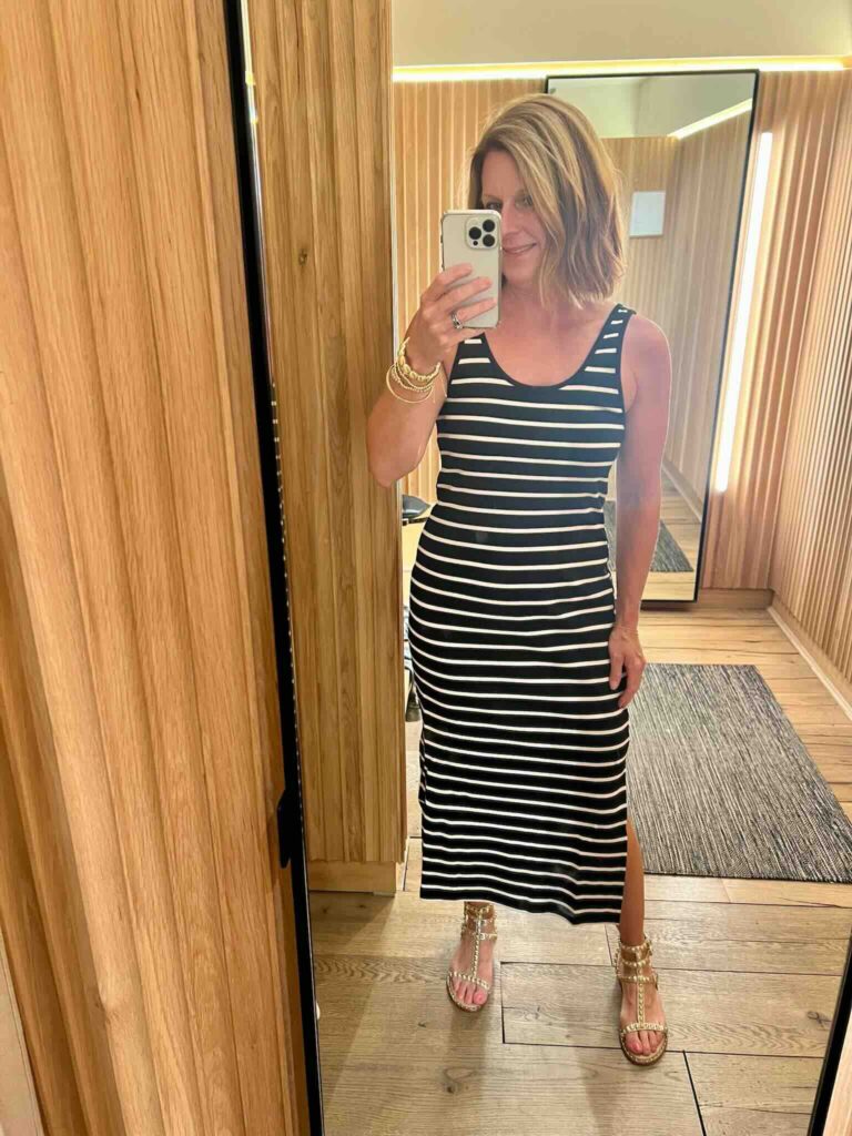 Must-Have Summer Picks at Mango Striped Midi Tank Dress what to wear this summer what to buy this summer Nashville personal stylists share affordable summer pieces summer style inspiration the best dresses for summer