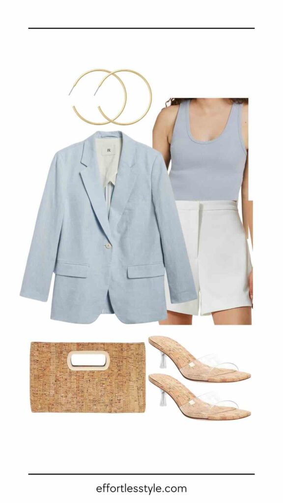 How To Wear A Blazer This Summer Blazer & Tailored Shorts how to wear a blazer with shorts how to dress your summer blazer up the best summer accessories how to style a blazer with shorts nashville personal stylists share blazer outfit ideas