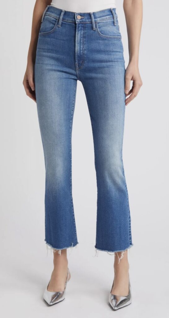 Medium Wash Fray Hem Flare Jeans the best jeans in the NSale the best denim in the NSale must have pieces in the NSale what to buy in the NSale the best jeans for fall