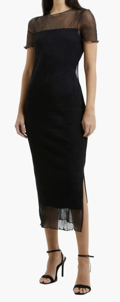 Nordstrom Sale Favorites From Our Nashville Personal Stylists Sheer Yoke Midi Cocktail Dress affordable cocktail dress must have black dress little black dress classic black dress timeless black dress what to buy in the Nordstrom Sale