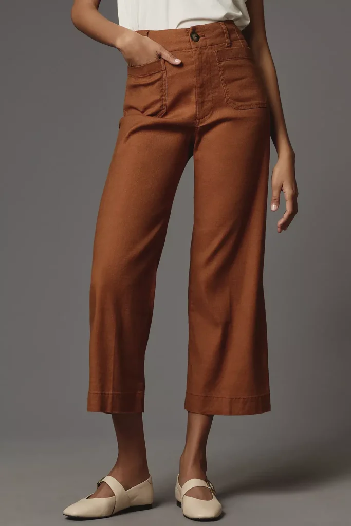 Fall Color Crush Cropped Wide Leg Pants Nashville stylists share fall trends Nashville personal shoppers share must have fall pieces the most popular fall colorways what to buy this fall go-to wide leg pants the best cropped wide leg pants how to wear terracotta this fall the terracotta trend Nashville personal stylists share the best terracotta pieces for the fall season