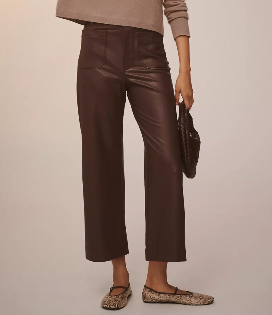 The Best Fall Transition Pieces Faux Leather Cropped Wide Leg Pants Nashville personal shoppers share the best pants for fall versatile pants for fall what to wear this fall the best faux leather pants affordable faux leather pants what to wear this fall