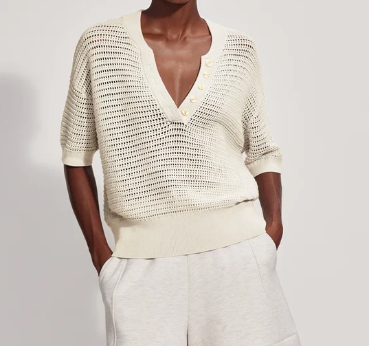 The Best Fall Transition Pieces Open Weave Short Sleeve Sweater the best sweaters for early fall versatile sweater for fall Nashville personal shoppers share what to buy for fall fall clothing for warmer weather the best fall pieces for warm weather