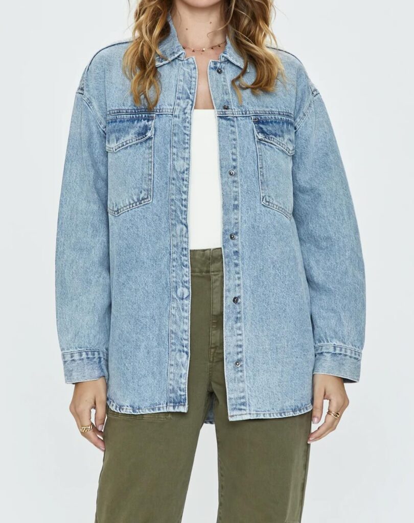 Oversized Denim Shirt Jacket what to wear this autumn versatile pieces for autumn staple wardrobe pieces for autumn what to buy this autumn