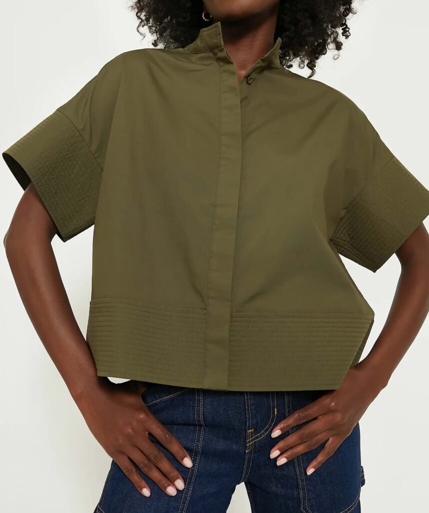 The Best Fall Transition Pieces Short Sleeve Button-Up Shirt the best blouses for early fall versatile blouse for fall what to buy for fall fall clothing for warmer weather the best fall pieces for warm weather