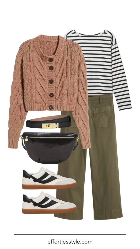 Fall Travel Capsule: Europe Edition Cardigan & Wide Leg Pant travel style what to wear for fall travel what to wear in Europe this fall fall travel style inspiration the best sneakers for travel how to pack for a trip to Europe