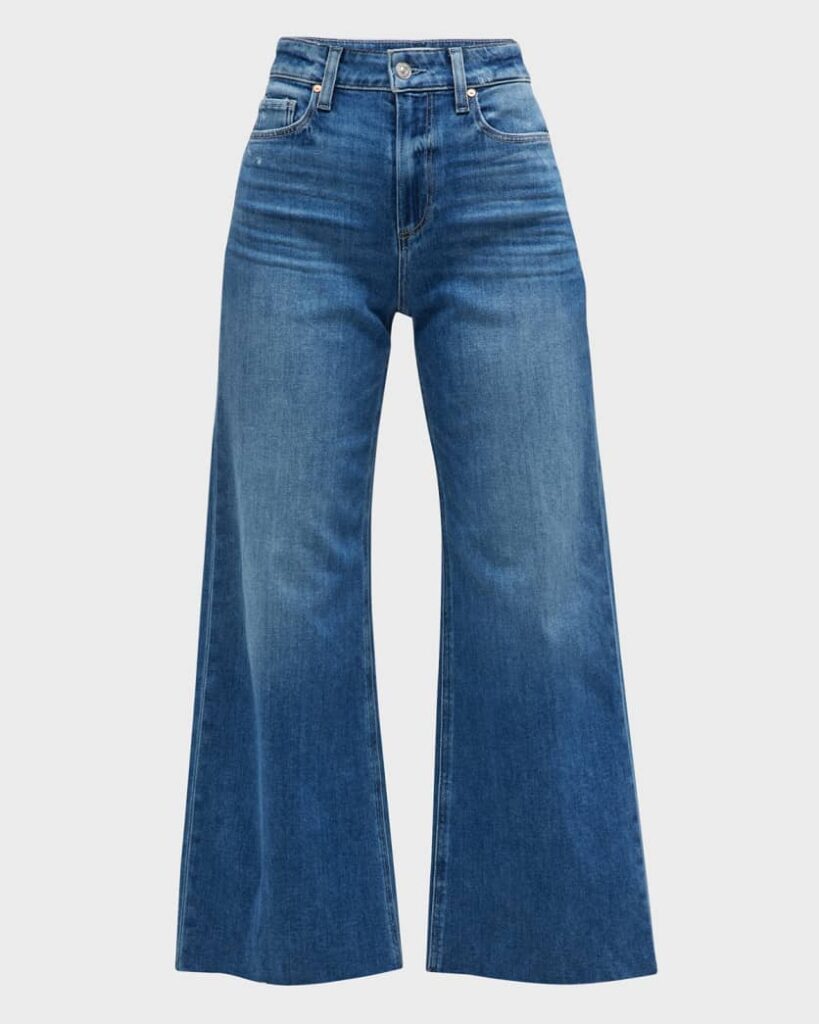 Medium Wash High Wise Wide Leg Raw Hem Jean Nashville personal stylists share must have jeans for fall the best jeans for fall and winter Nashville personal stylists share the best wide leg jeans the wide leg jeans trend