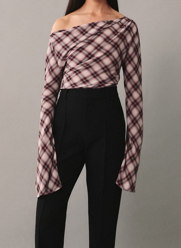 Fall Trends: All Things Plaid Checked Asymmetric Blouse must have plaid tops for fall how to wear a plaid top what to buy this fall fall style inspiration fall trends