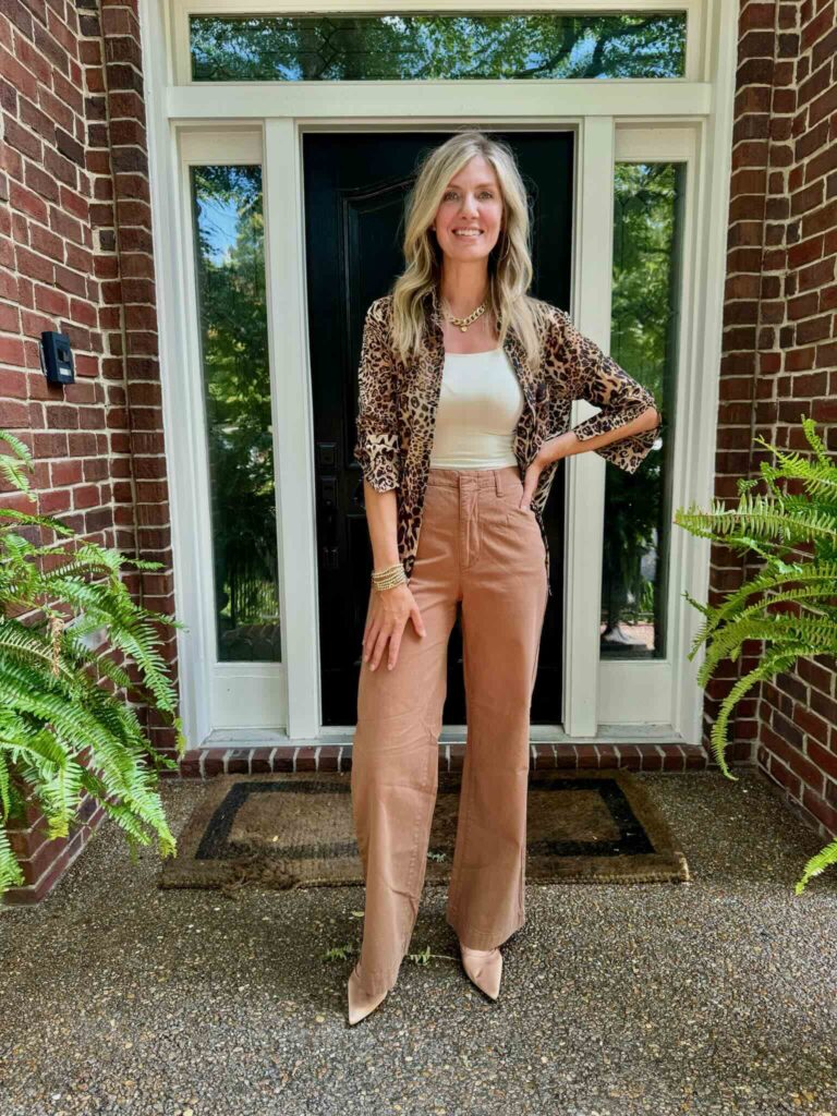 Fall Trends: Leopard Print Leopard Print Top & Wide Leg Pants how to style leopard print the leopard print trend how to wear animal print fall style inspiration what to wear this fall dressy fall outfit