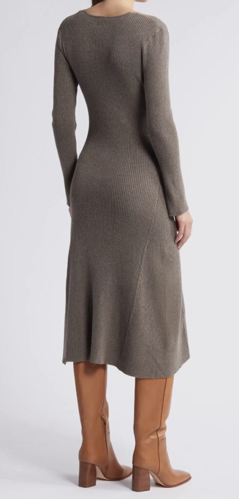 Rib Knit V-Neck Midi Dress must have dresses the best dresses