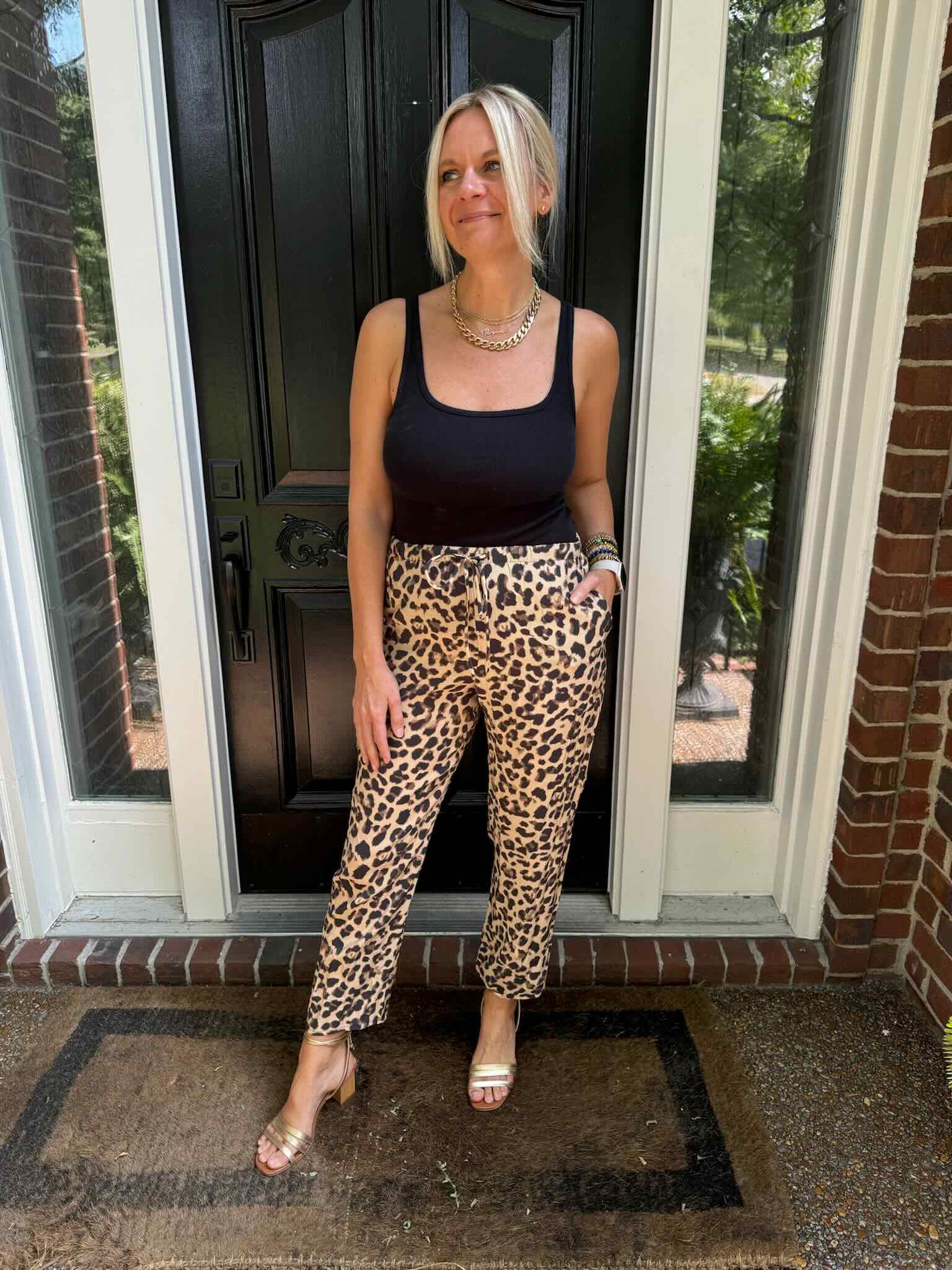Leopard Print Pant (Curvy) main image 0