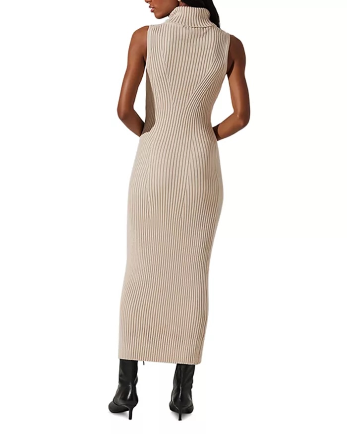 Sleeveless Turtleneck Sweater Midi Dress must have sweater dress the best sweater dresses