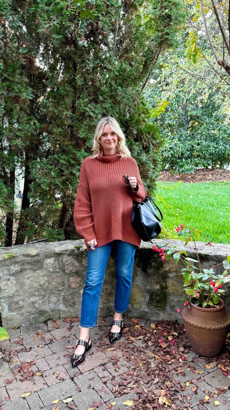 5 Outfit Ideas For Late November Turtleneck Sweater & Jeans