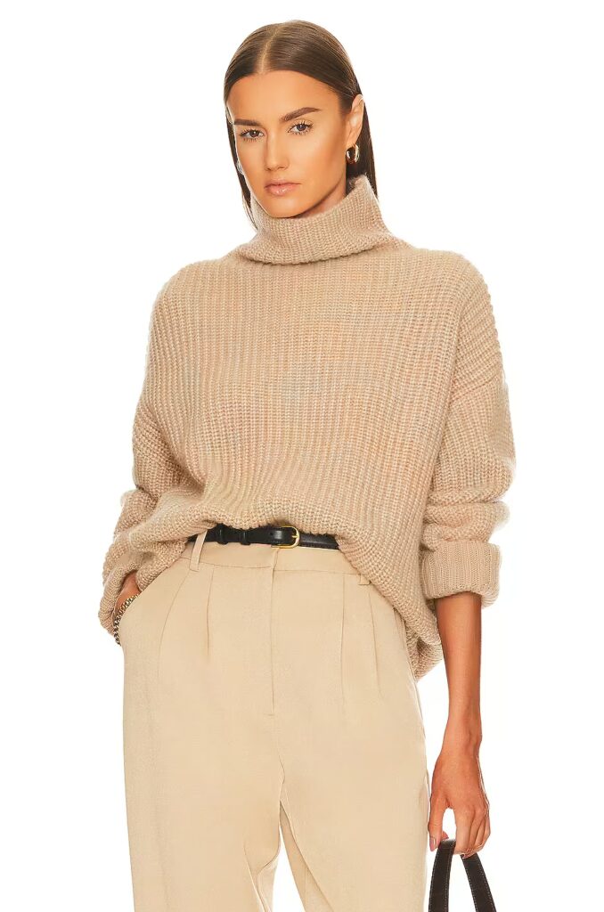 1 Item To Add To Transition Through Winter Oversized Funnel Neck Sweater the best winter sweaters Nashville personal stylists share neutral winter sweaters versatile sweaters what to buy for late winter winter style tips