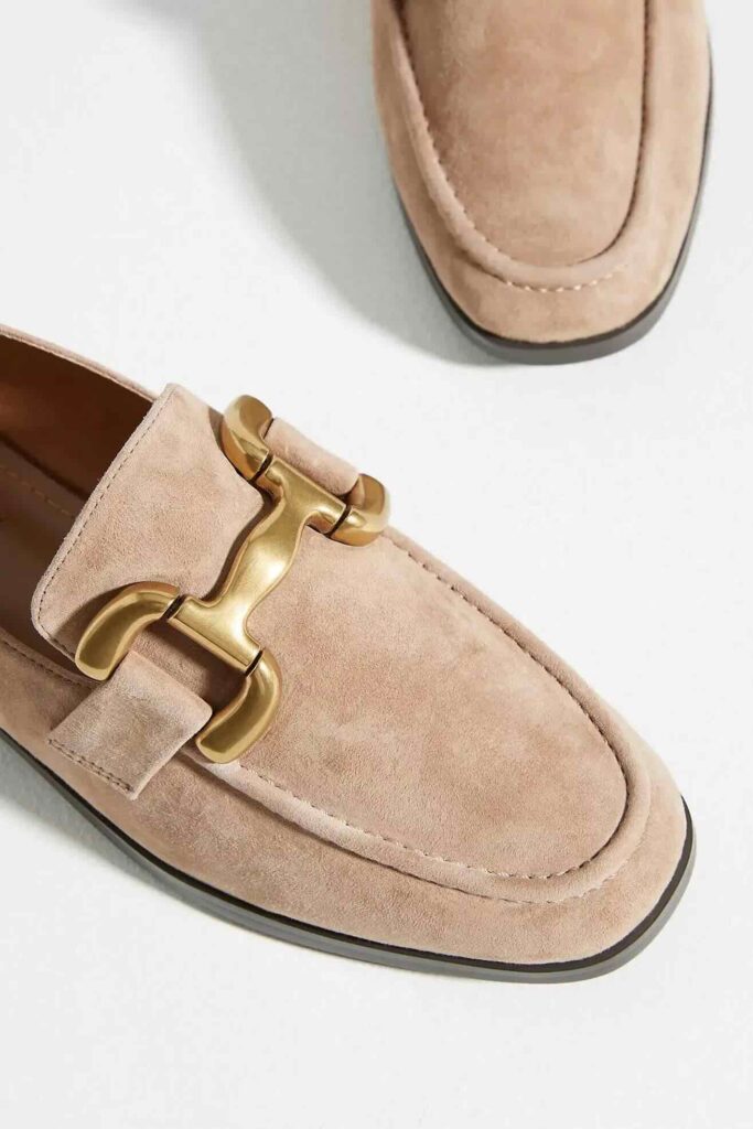 Taupe Suede Bit Loafer