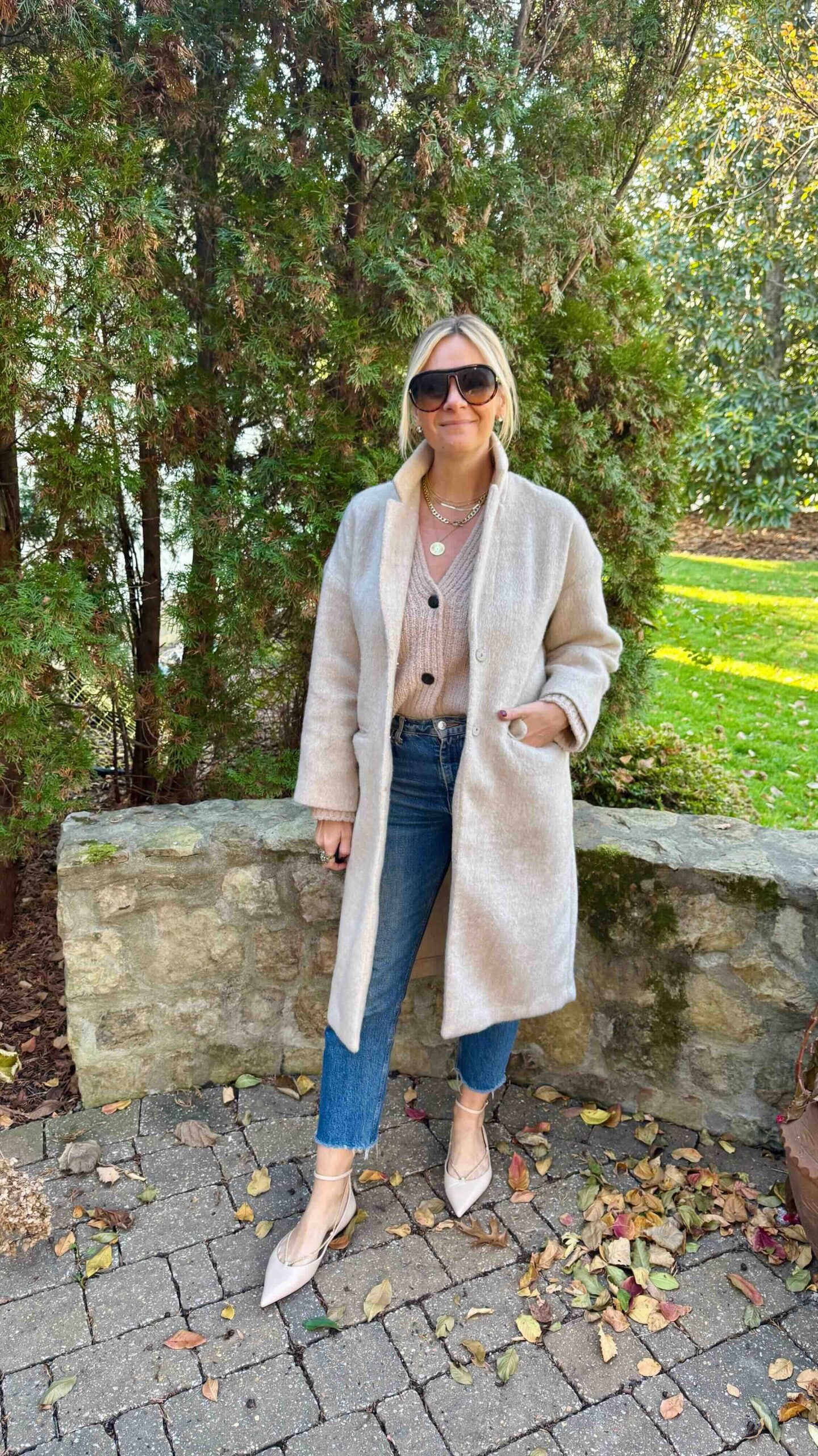 How To Wear A Coat As A Statement Piece Teddy Coat & Cardigan & Jeans how to style a teddy coat how to wear a coat this winter winter outfit winter style how to style a cardigan