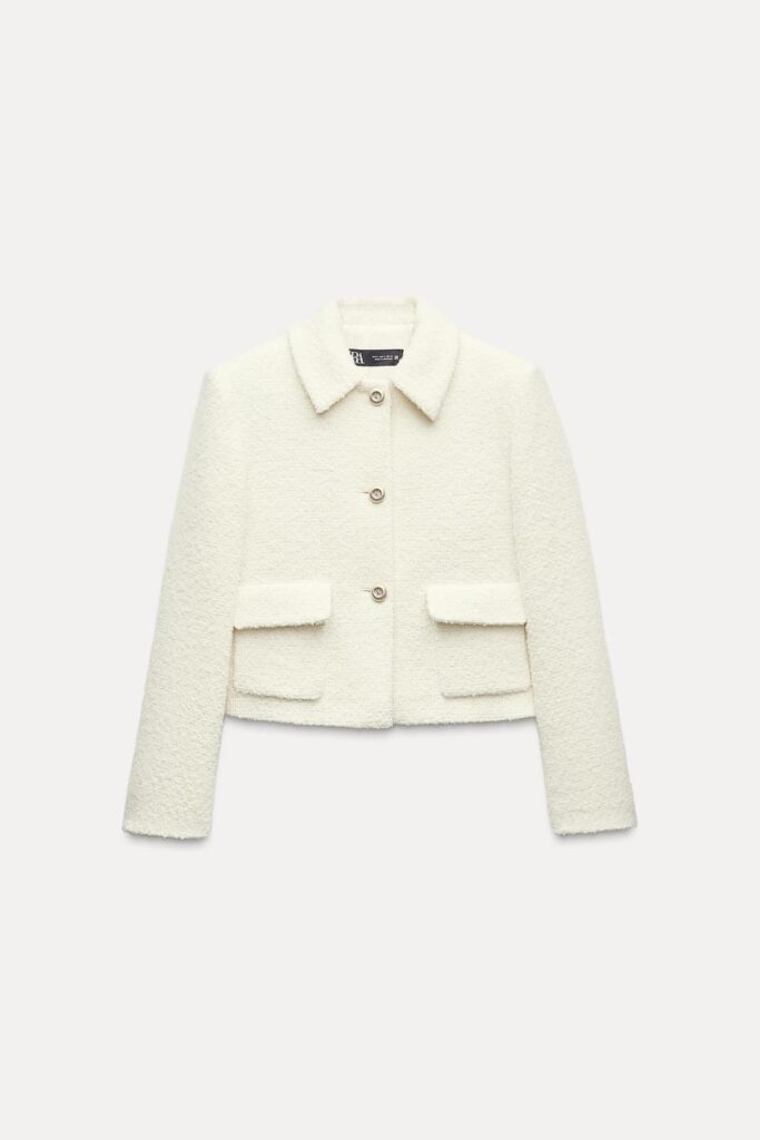 Fast Fashion: Insights From A Personal Stylist Boucle Lady Jacket the best blazers at Zara how to shop Zara for blazers when to buy fast fashion budget friendly wardrobe basics affordable blazers