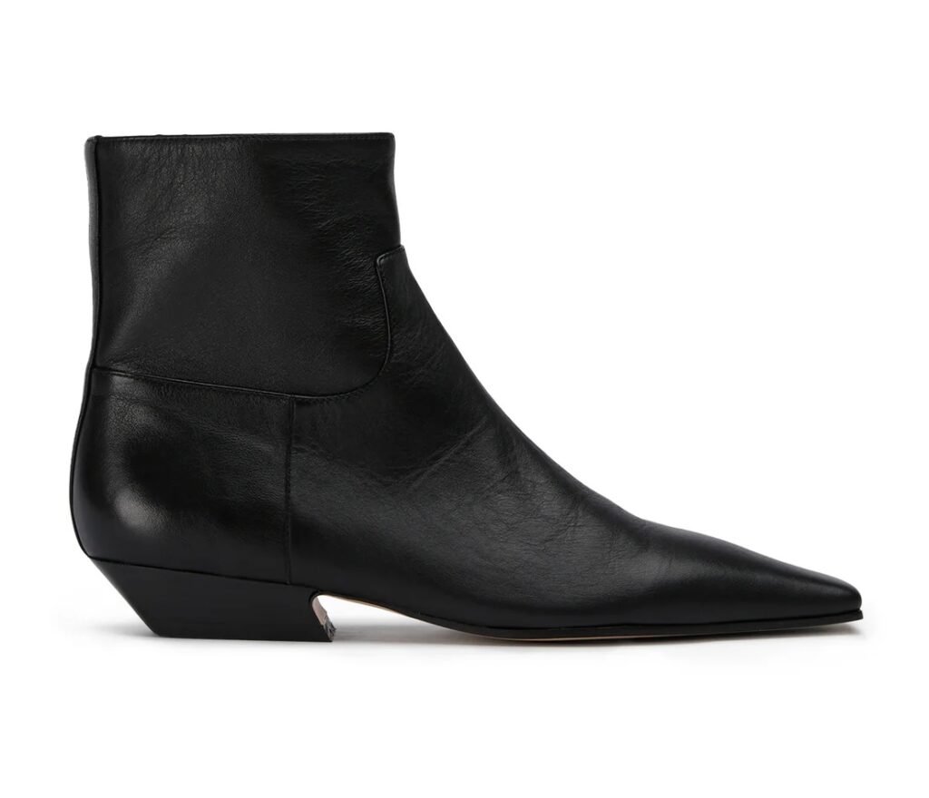 Black Leather Ankle Boot 