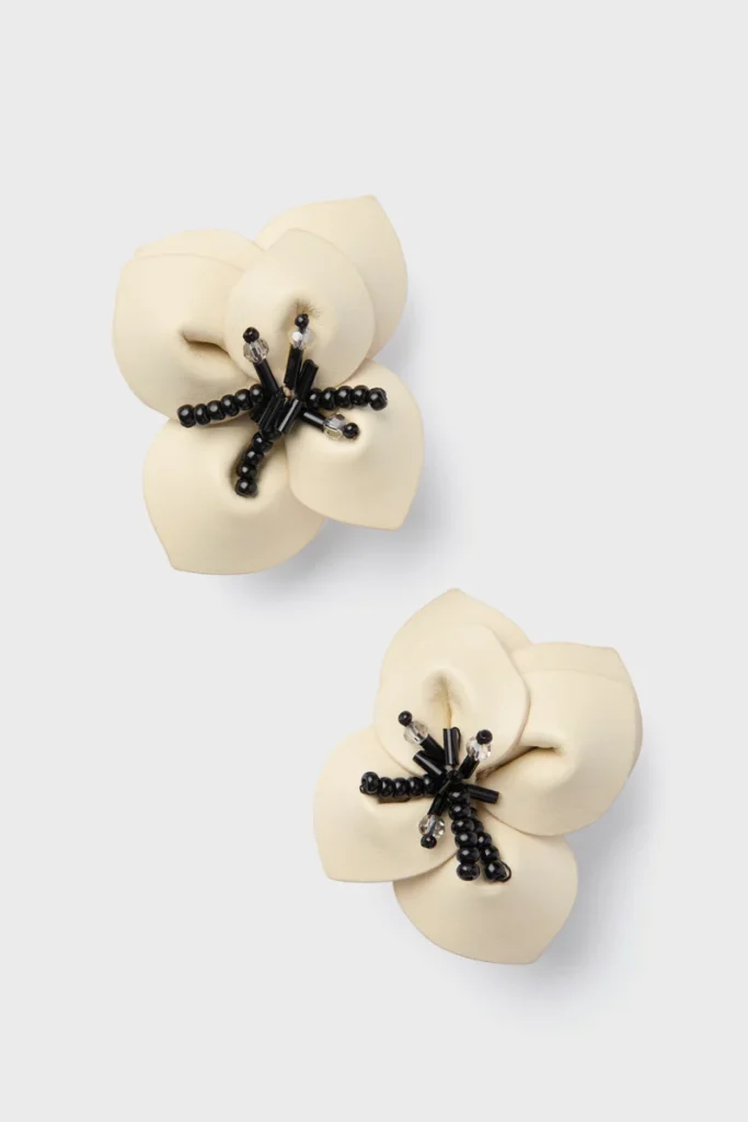 How to Shop Tuckernuck Like a Stylist : Katey Preston’s Favorites Leather Flower Earrings the best spring accessories must have spring earrings the statement earring trend what to buy this spring spring fashion Tuckernuck favorites what to buy at Tuckernuck