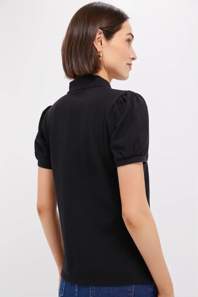 Puff Sleeve Polo Shirt