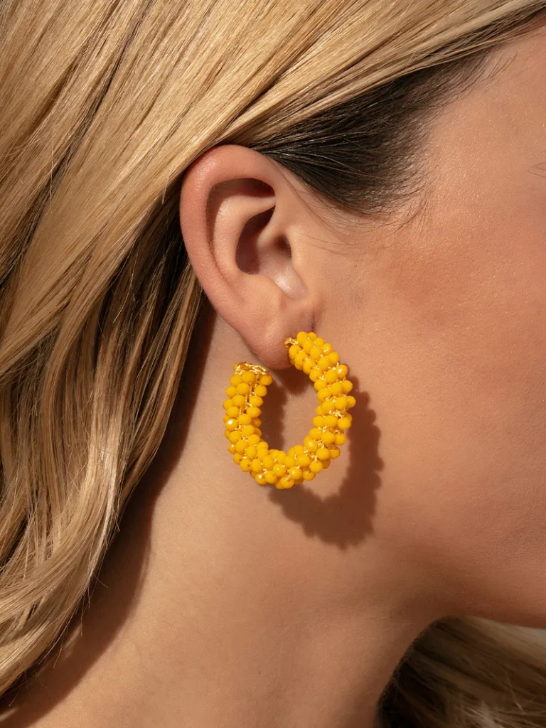 Summer Style: When To Invest And When To Save Beaded Hoop Earrings nashville personal stylists adorable summer earrings inexpensive summer jewelry what to buy this summer the best summer accessories