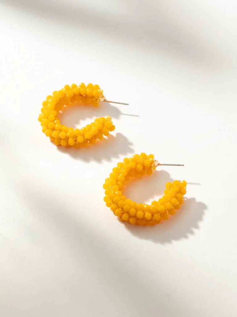 Beaded Hoop Earrings