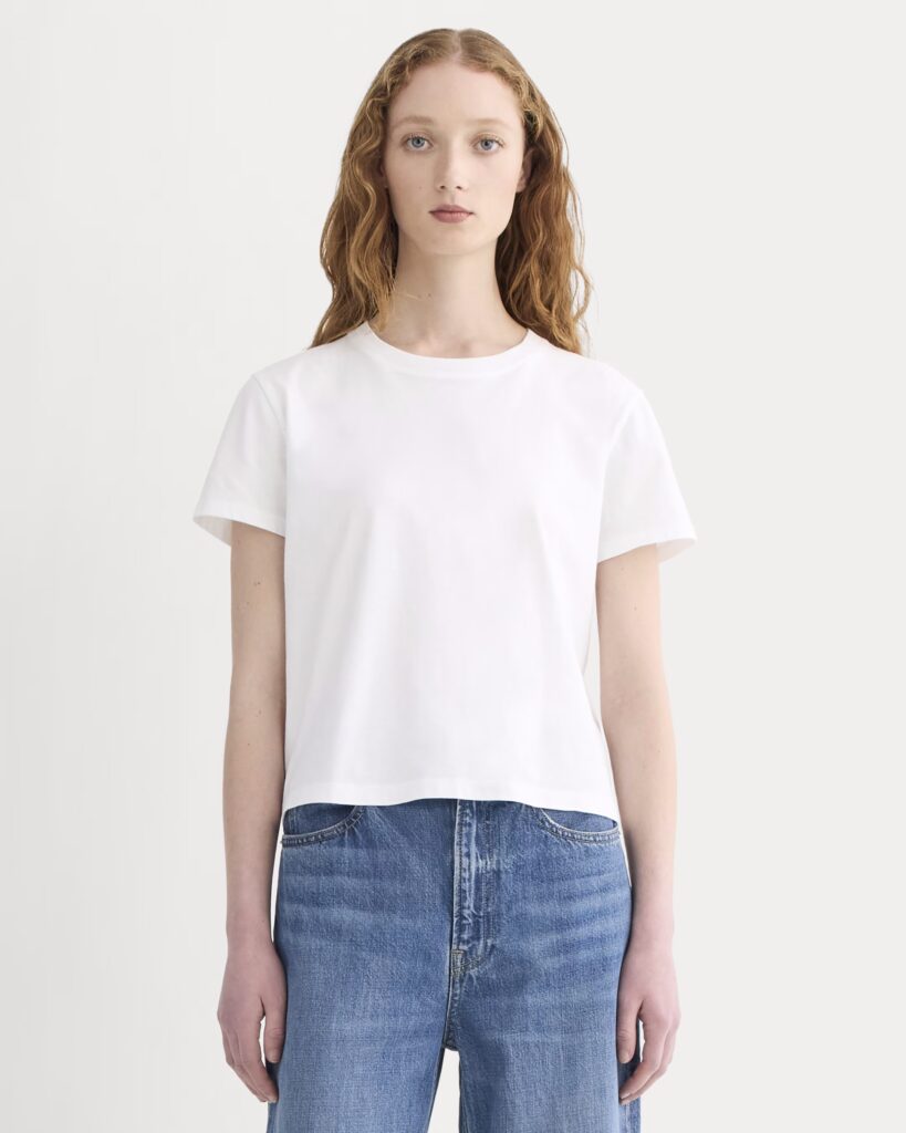 Summer Style: When To Invest And When To Save Box Cut Crewneck Tee Shirt affordable tee shirt for summer Nashville personal shoppers what to buy for summer affordable summer basics