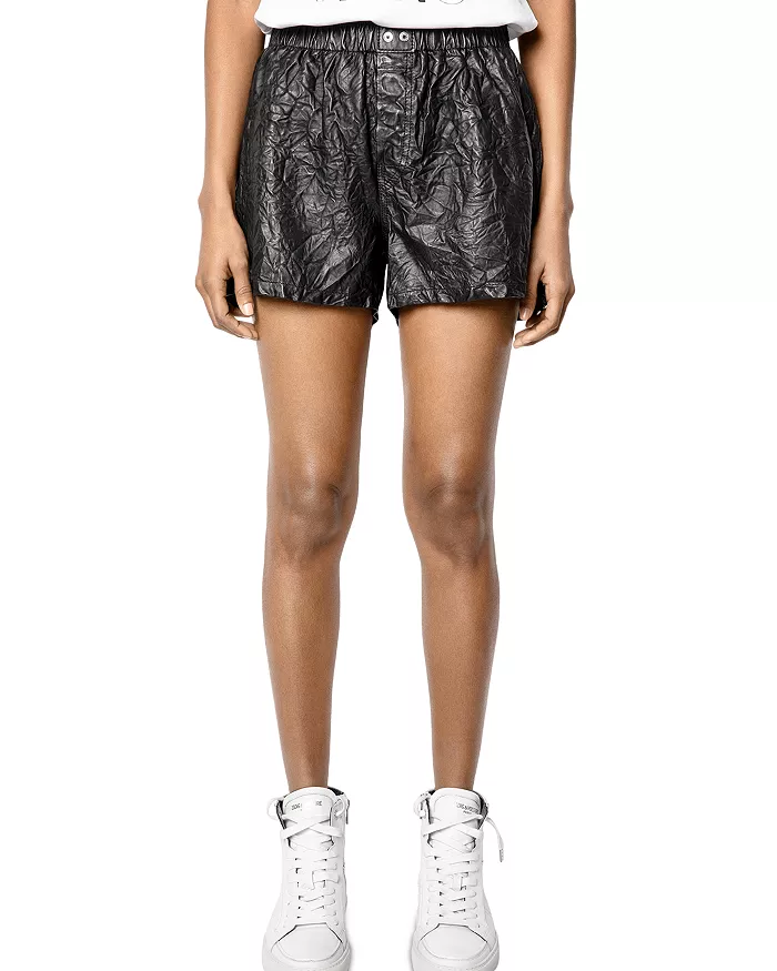 5 Things By Zadig & Voltaire We Are Loving At Bloomingdales Crinkled Leather Shorts summer pieces what to buy for summer what to wear this summer Nashville personal shoppers style over 40