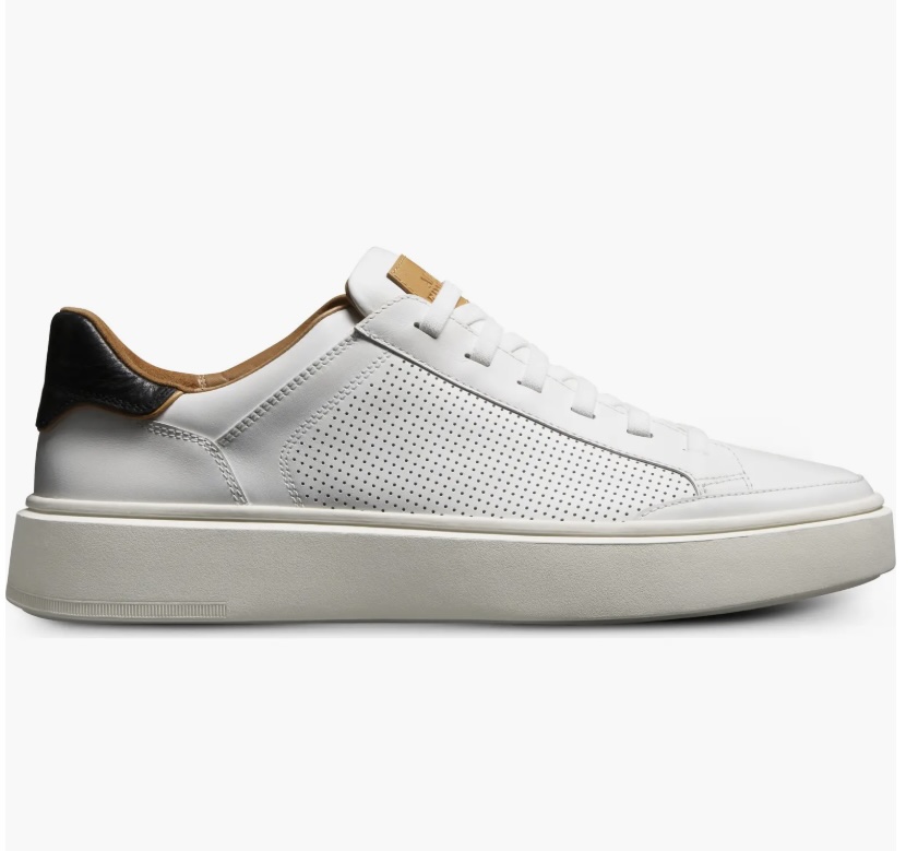 Perforated Leather Sneaker must have shoes for summer summer wardrobe staples what to buy this summer Nashville stylists the best white sneakers for men men's summer style