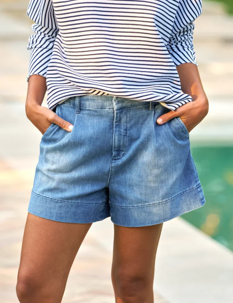 Summer Style: When To Invest And When To Save Tailored Denim Short tailored jean shorts ago appropriate jean shorts the best jean shorts for summer Nashville stylists 