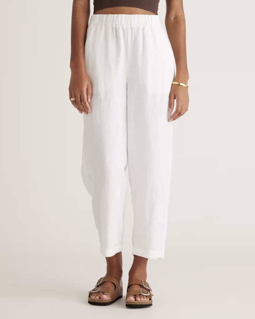 Summer Style: When To Invest And When To Save White Linen Pant nashville personal stylists what to buy for summer vacation what to wear this summer affordable vacation style 