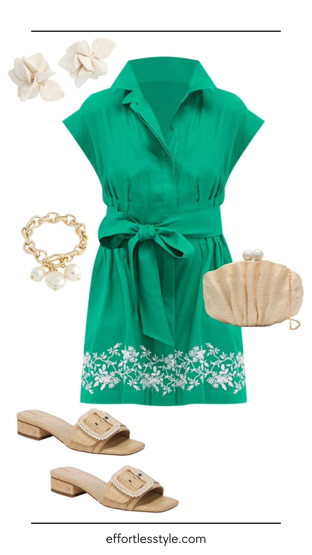 Outdoor Lunch Date Outfit | A shirt dress is a flattering style on most body types.