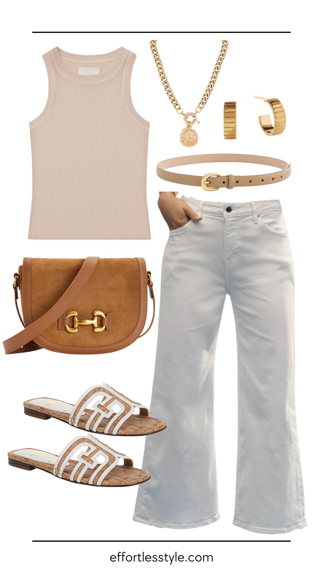 6 Easy Ways to Wear Jeans This Summer | Denim with a Tank Top and Statement Accessories