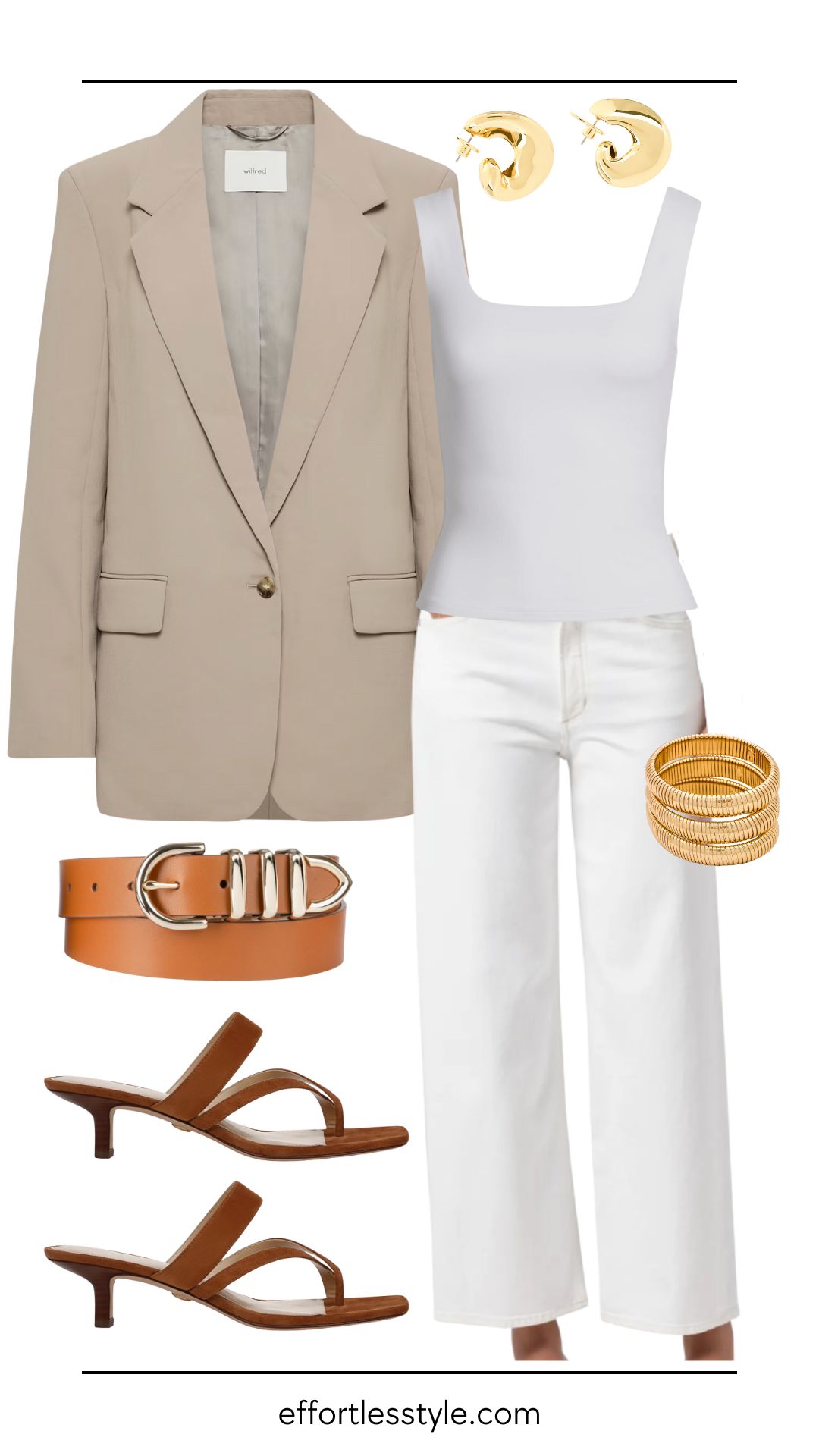 Light-Wash or White Jeans with Neutral Summer Layers