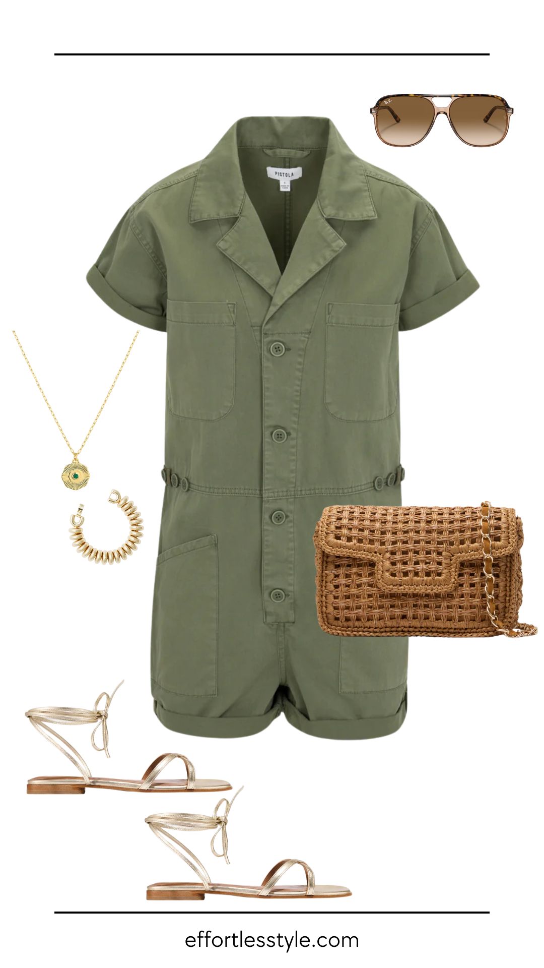 Outfits for Every day of the Week | A shorts romper is an easy way to look put together for a day of errands since it is "one and done."